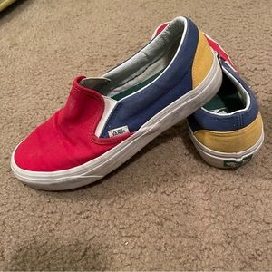 multicolor slide on vans